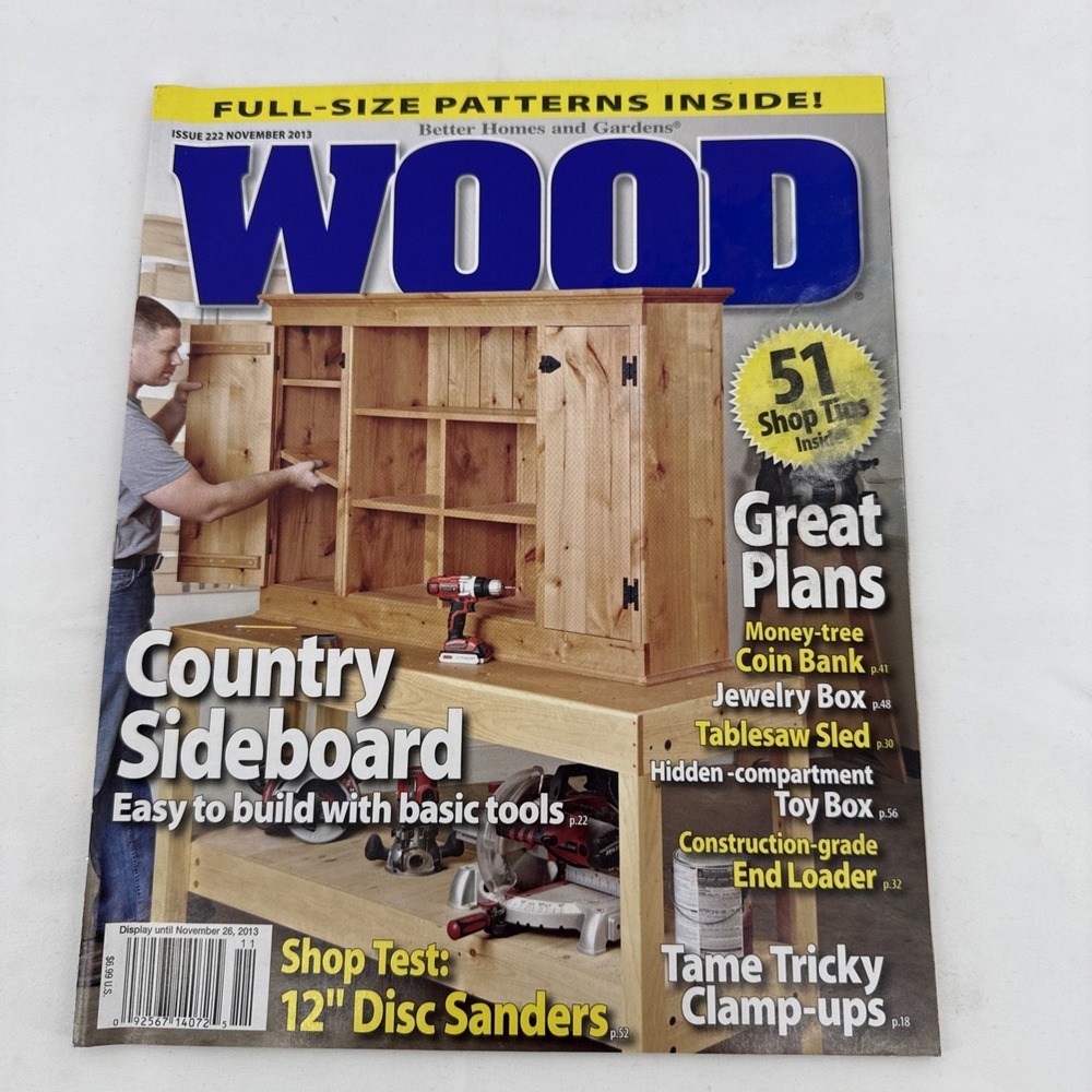 Vintage Issue 222 November 2013 WOOD Magazine Wodworking Home Improvement